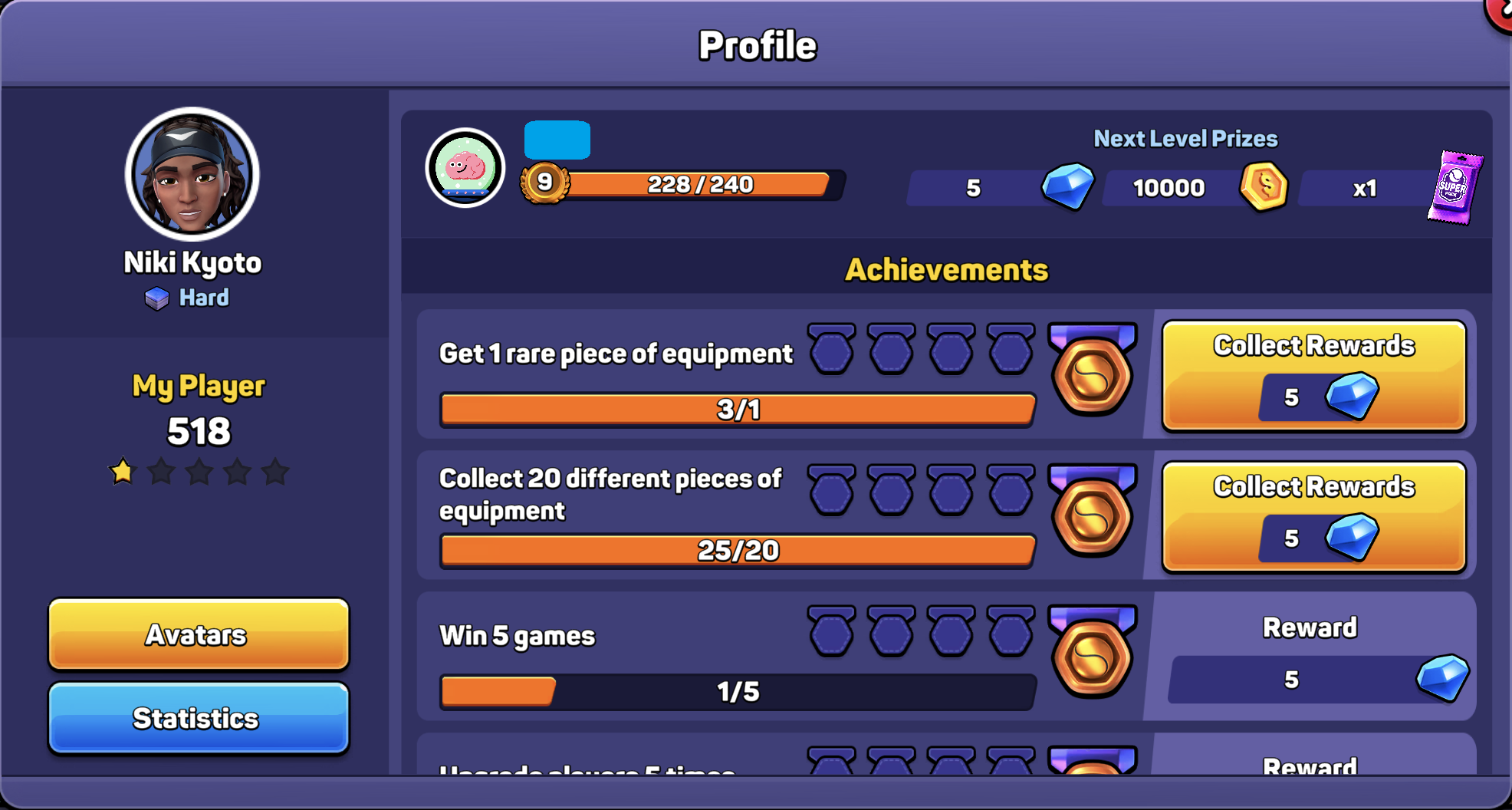 Mini Tennis Leaderboards, missions and achievements – Miniclip