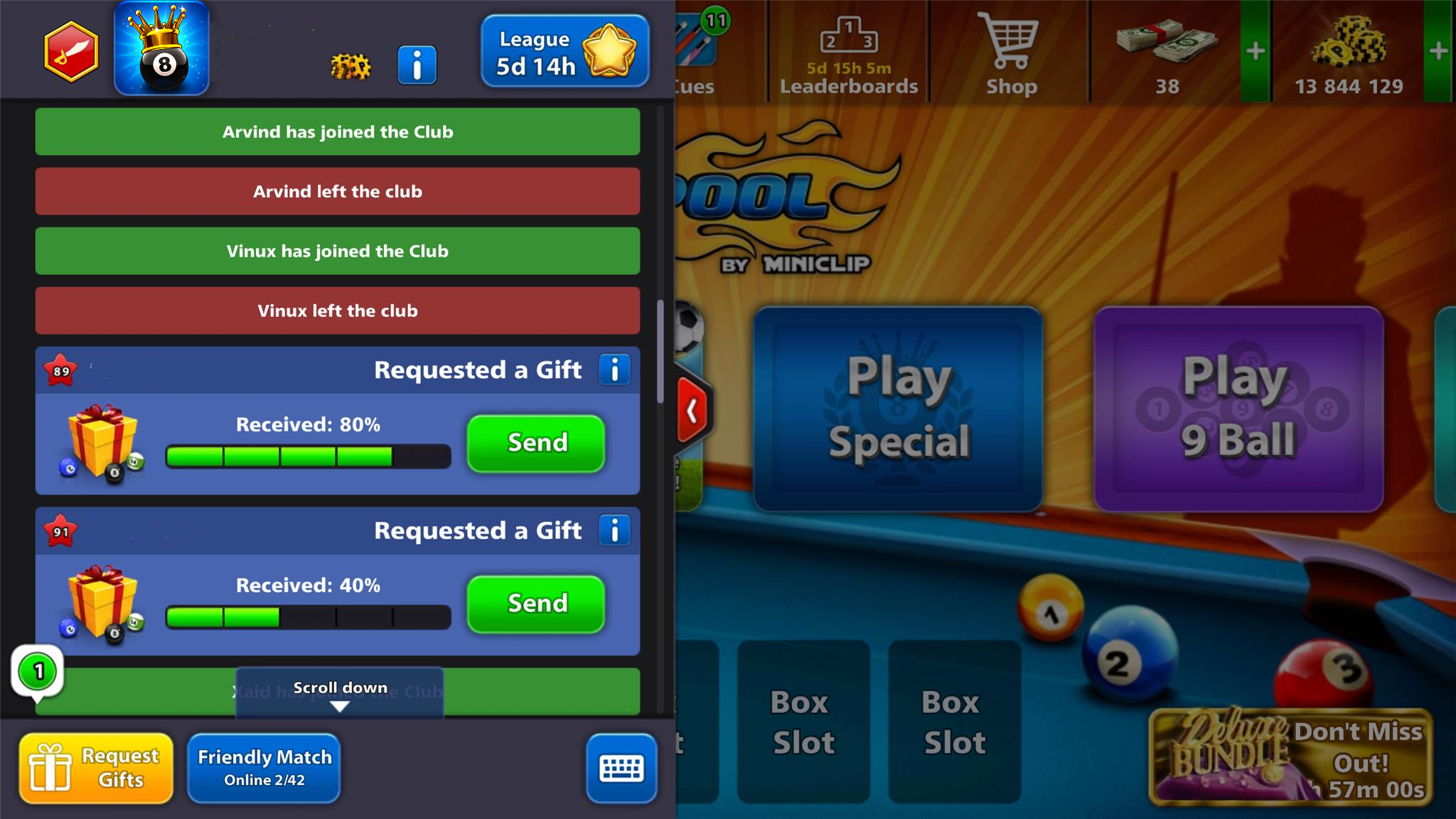 Clubs! Gifts, Chat and Friendly Matches – Miniclip Player ... - 