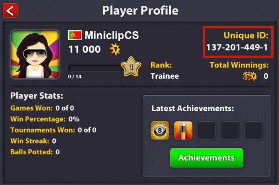 🎱 How to find your Unique ID in 8 Ball Pool – Miniclip Player Experience