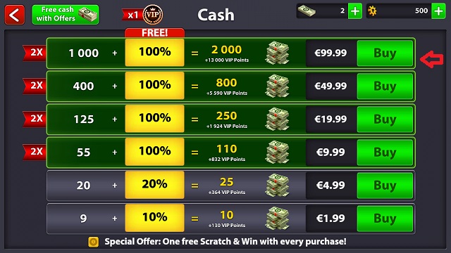 Buy 8 Ball Pool Coins & Cash